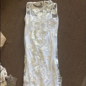 SIZE 6 NW/OT CALVIN KLEIN WHITE LACE DRESS